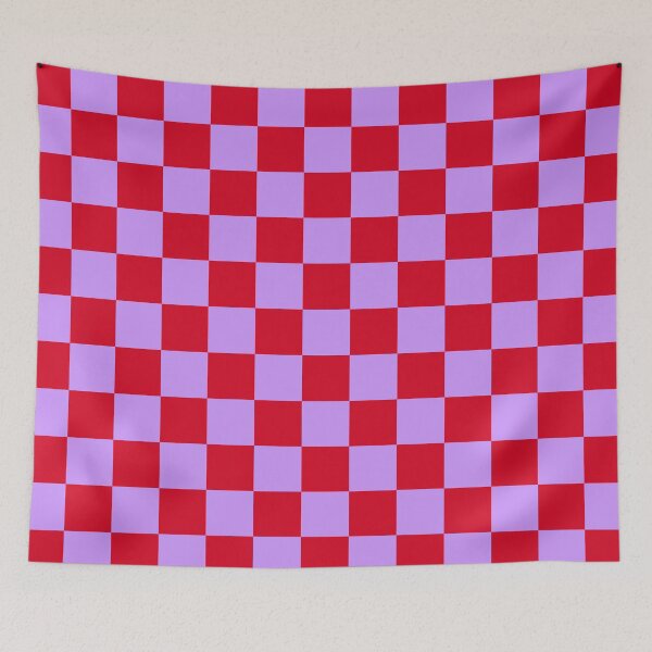 Item preview, Purple and Red Checkerboard Grid designed and sold by OneThreeSix.
