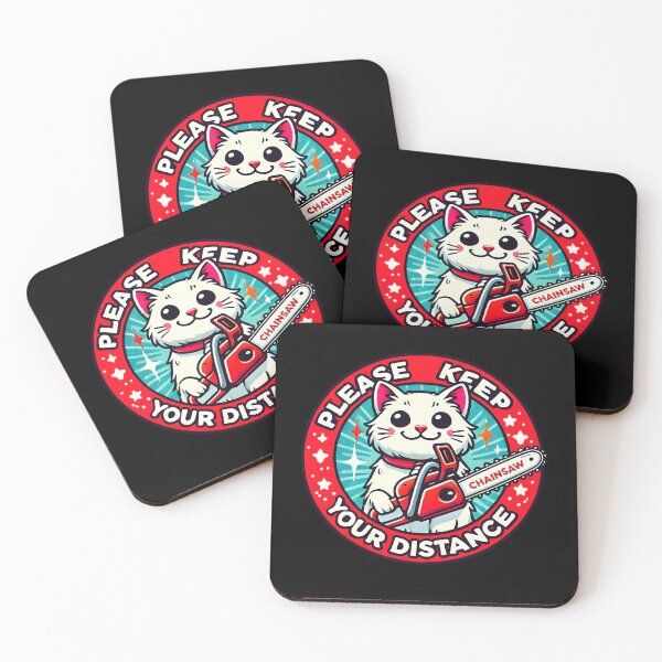 Item preview, Funny Cat Chainsaw - Please Keep Your Distance Humor designed and sold by DrawHandArt.
