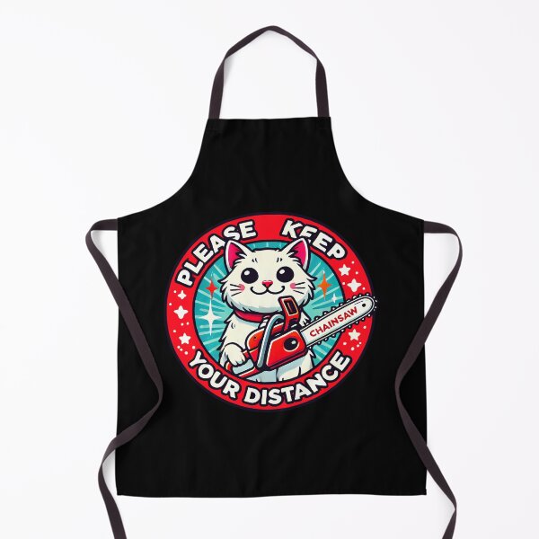 Item preview, Funny Cat Chainsaw - Please Keep Your Distance Humor designed and sold by DrawHandArt.