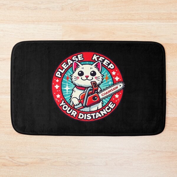 Item preview, Funny Cat Chainsaw - Please Keep Your Distance Humor designed and sold by DrawHandArt.