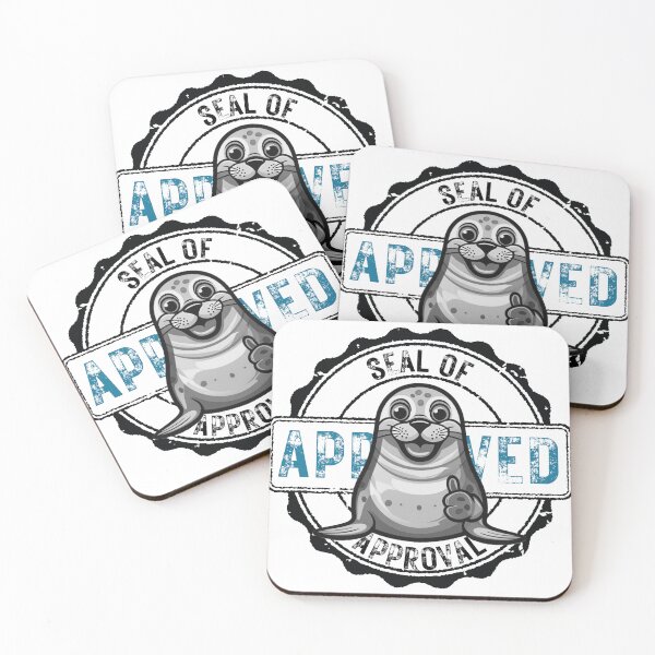 Item preview, Seal of Approval – Funny Cartoon Stamp Design designed and sold by Ink on Thread.