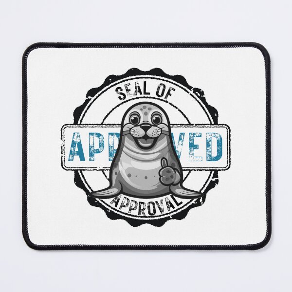 Item preview, Seal of Approval – Funny Cartoon Stamp Design designed and sold by Ink on Thread.