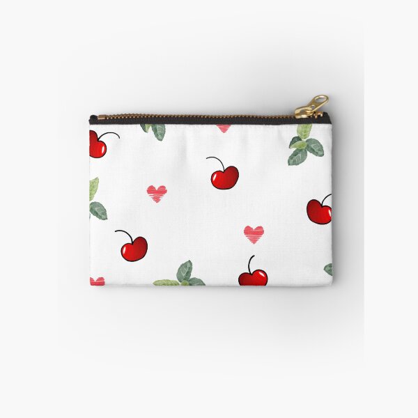 Item preview, Cherry and Leaf Pattern with Red Hearts designed and sold by Mystify-.