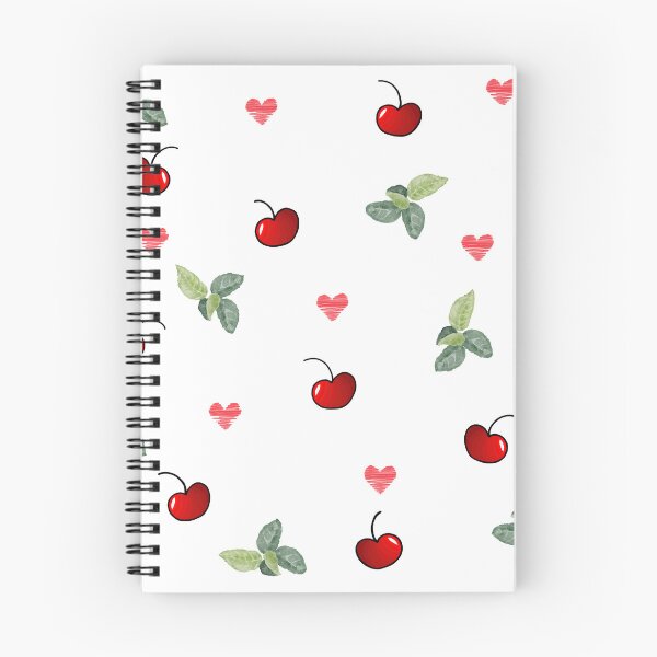 Item preview, Cherry and Leaf Pattern with Red Hearts designed and sold by Mystify-.