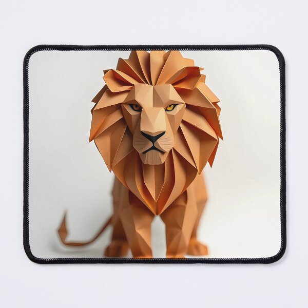 Item preview, lion in origami style designed and sold by Zazeyy.