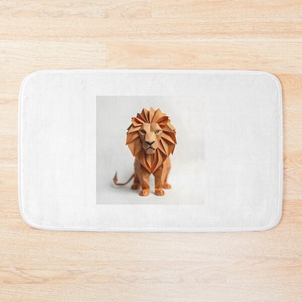 Item preview, lion in origami style designed and sold by Zazeyy.