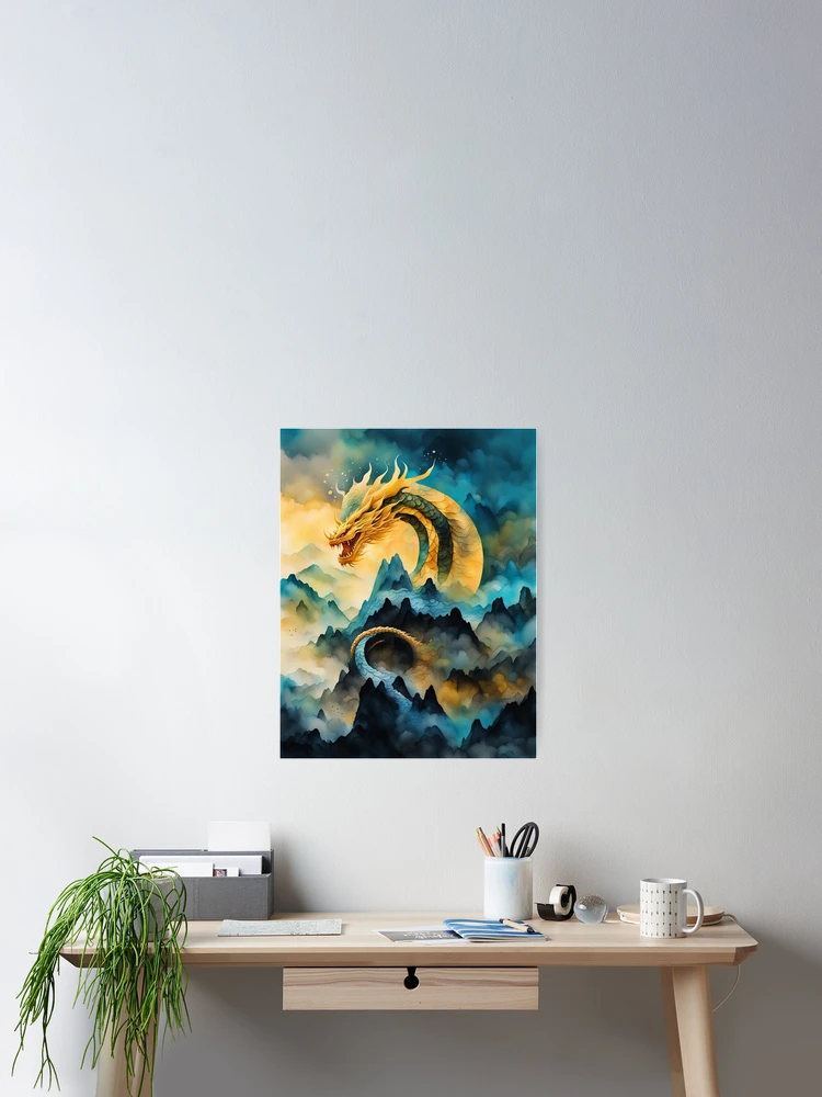 Thumbnail 2 of 3, Poster, Dragon Rising designed and sold by SpunkySpaniel.