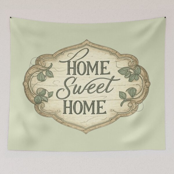 Item preview, Rustic 'Home Sweet Home' Vintage-Inspired Design designed and sold by Generic RedHead Designs.