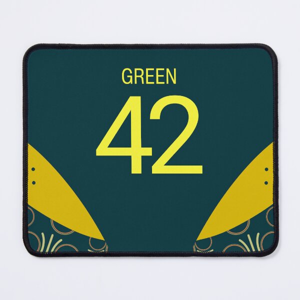 Vista previa del artículo con la obra «Camiseta de críquet de la Copa del Mundo T20 2024 de Cameron Green Australia», diseñado y vendido por Pink Polar F1.
