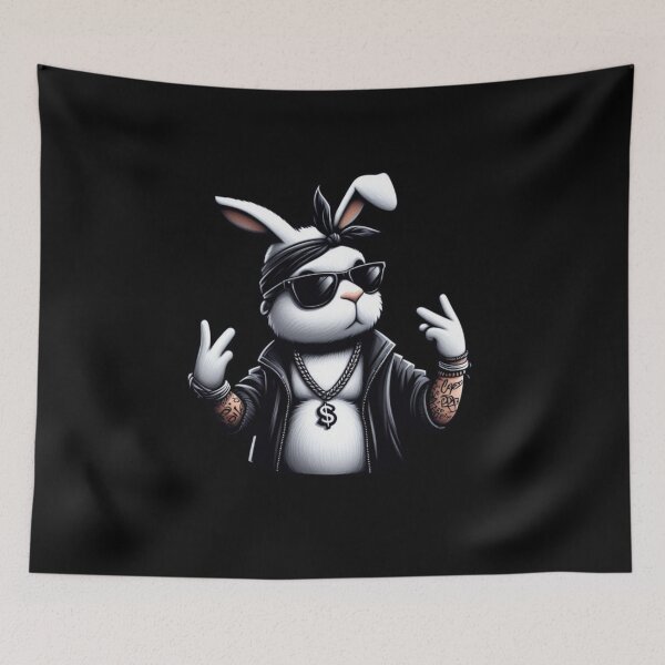 Item preview, Cool Hipster Pop Star Gangster Bunny designed and sold by Yas_oma.