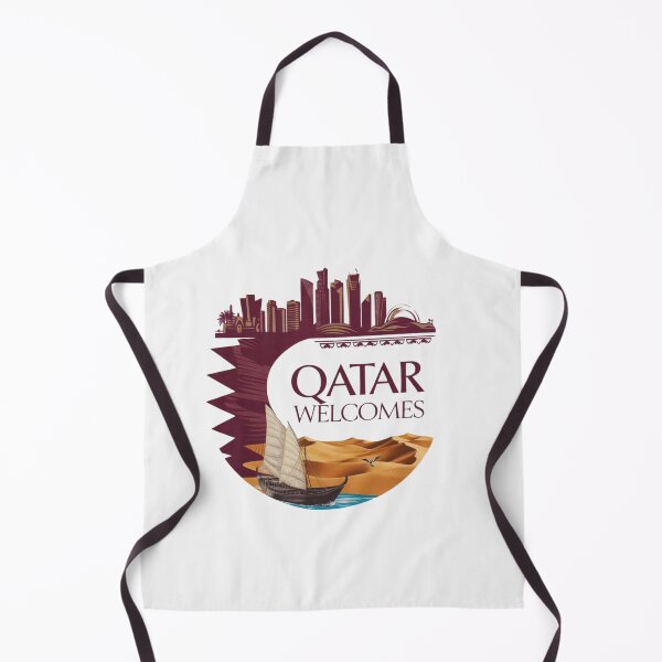 Item preview, Qatar Welcomes Flag Map Doha, Persian designed and sold by AnimalsDH305.