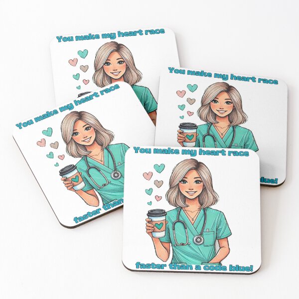 Item preview, You make my heart race faster than a code blue- nurse valentines day designed and sold by dreamlandbuyers.