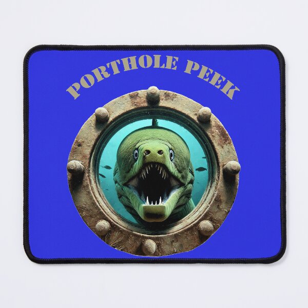 Item preview, Underwater Porthole View of a Moray Eel with an Open Mouth URM designed and sold by urmaddad.
