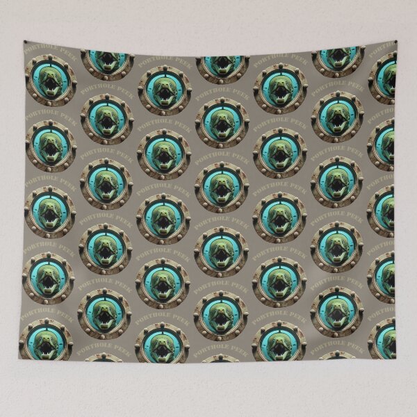 Item preview, Underwater Porthole View of a Moray Eel with an Open Mouth URM designed and sold by urmaddad.