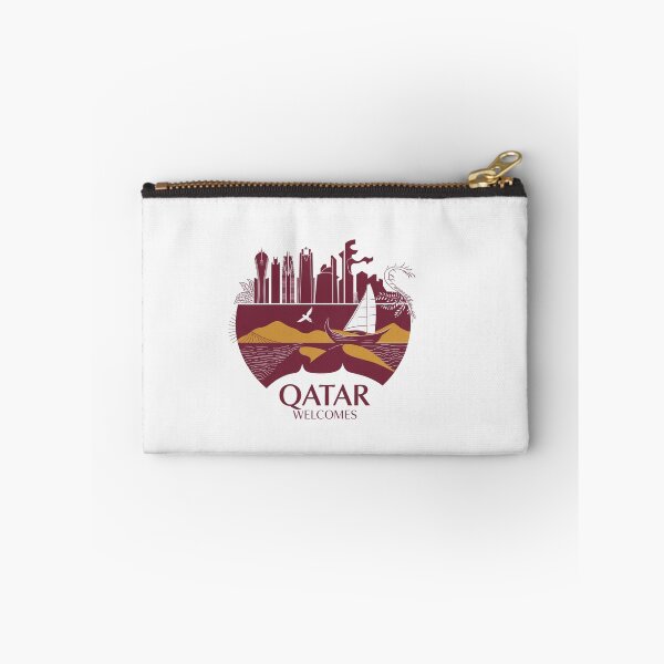 Item preview, Qatar Welcomes Flag Map Doha, Persian  designed and sold by AnimalsDH305.