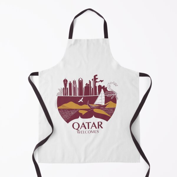 Item preview, Qatar Welcomes Flag Map Doha, Persian designed and sold by AnimalsDH305.