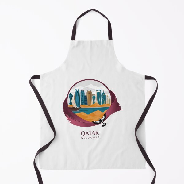 Item preview, Qatar Welcomes Flag Map Doha, Persian designed and sold by AnimalsDH305.
