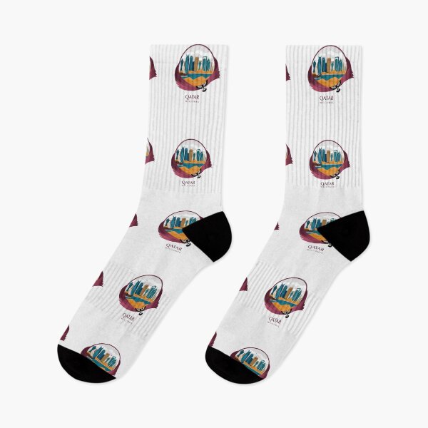 Item preview, Qatar Welcomes Flag Map Doha, Persian  designed and sold by AnimalsDH305.