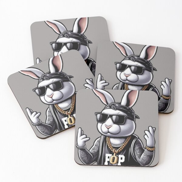 Item preview, Cool Hipster Pop Star Gangster Bunny designed and sold by Yas_oma.