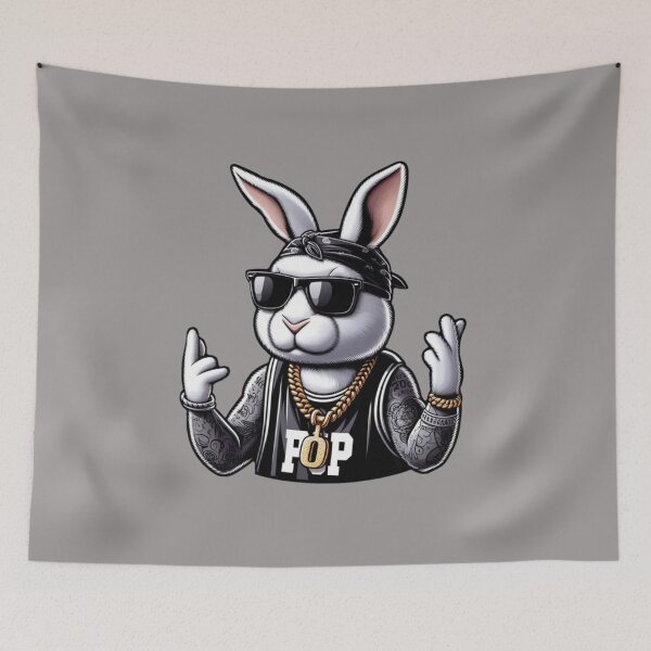 Item preview, Cool Hipster Pop Star Gangster Bunny designed and sold by Yas_oma.