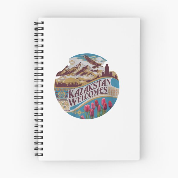 Item preview, Kazakstan Welcomes Flag Map Astana, Almaty, steppes designed and sold by AnimalsDH305.