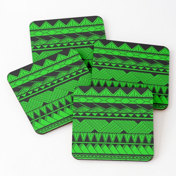 Item preview, Black and Bright Green Tribal Pattern designed and sold by Steeb757.