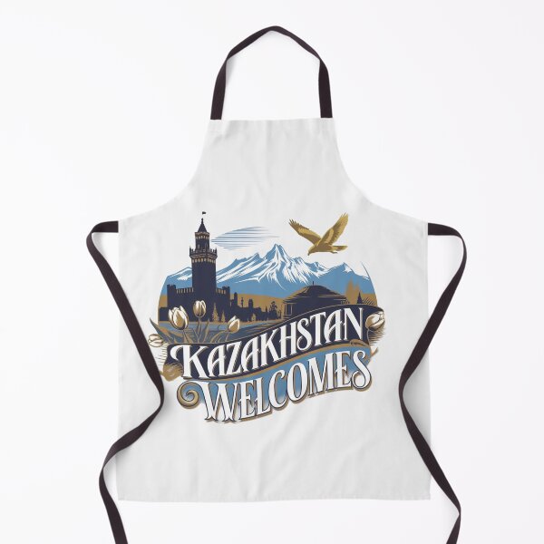 Item preview, Kazakhstan Welcomes Flag Map Astana, Almaty, steppes designed and sold by AnimalsDH305.