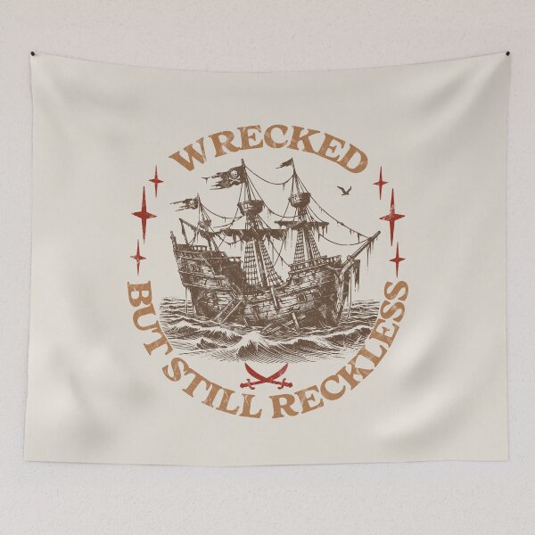 Item preview, WRECKED BUT STILL RECKLESS - PIRATE SHIP designed and sold by justyna-s28.