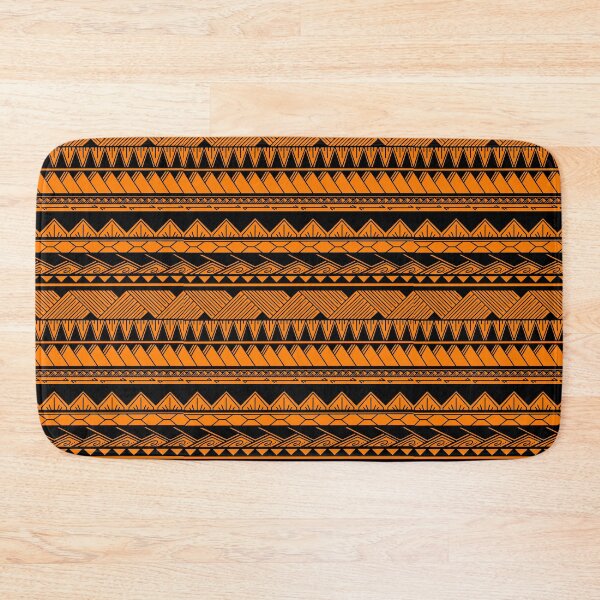 Item preview, Black and Bright Orange Tribal Pattern designed and sold by Steeb757.