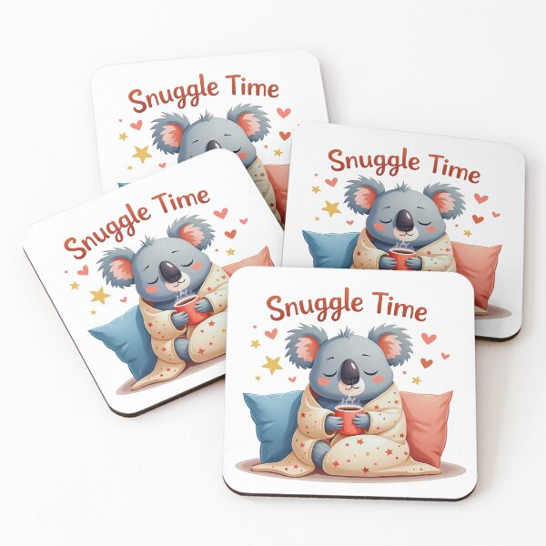 Item preview, Koala Snuggle Time with Hot Drink designed and sold by Bulwshop.