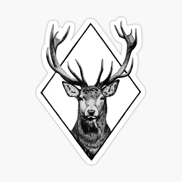 Item preview, Geometric Deer Portrait designed and sold by Tali Marks.