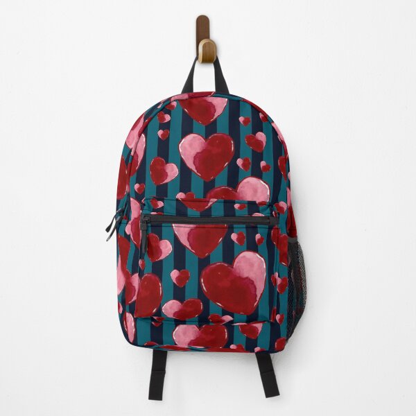 Item preview, Red Valentine Heart-grey blue pattern 7 designed and sold by StudioViArt.