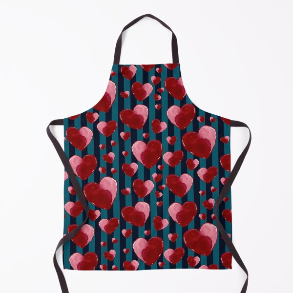 Item preview, Red Valentine Heart-grey blue pattern 7 designed and sold by StudioViArt.