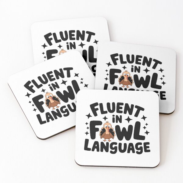 Item preview, Fluent In Fowl Language! Cute Chicken Turkey Pun designed and sold by PMCreative.