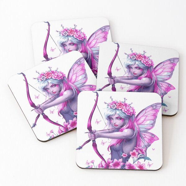 Item preview, Watercolor Sagittarius Fairy with Bow and Butterflies – Enchanting Zodiac Art Item designed and sold by Shabby Script Archive | Digital Designer .