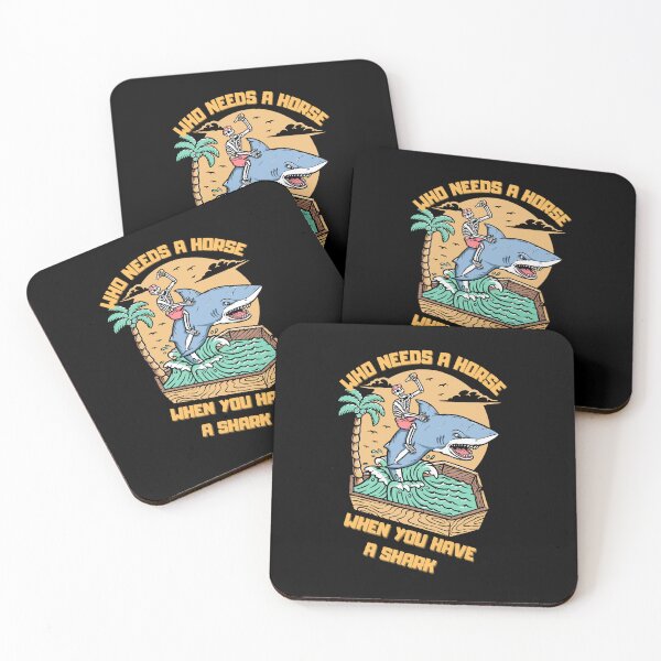 Item preview, Who Needs a Horse When You Have a Shark, funny sharkastic gift  designed and sold by FelkMariShop.