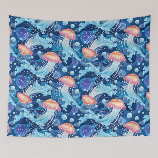 Item preview, Jellyfish in the Ocean Pattern designed and sold by palaco210.