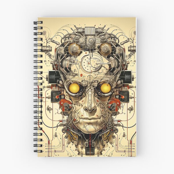Item preview, Steampunk Cybernetic Mind Futuristic Abstract Face Art designed and sold by Amanda's Factory.
