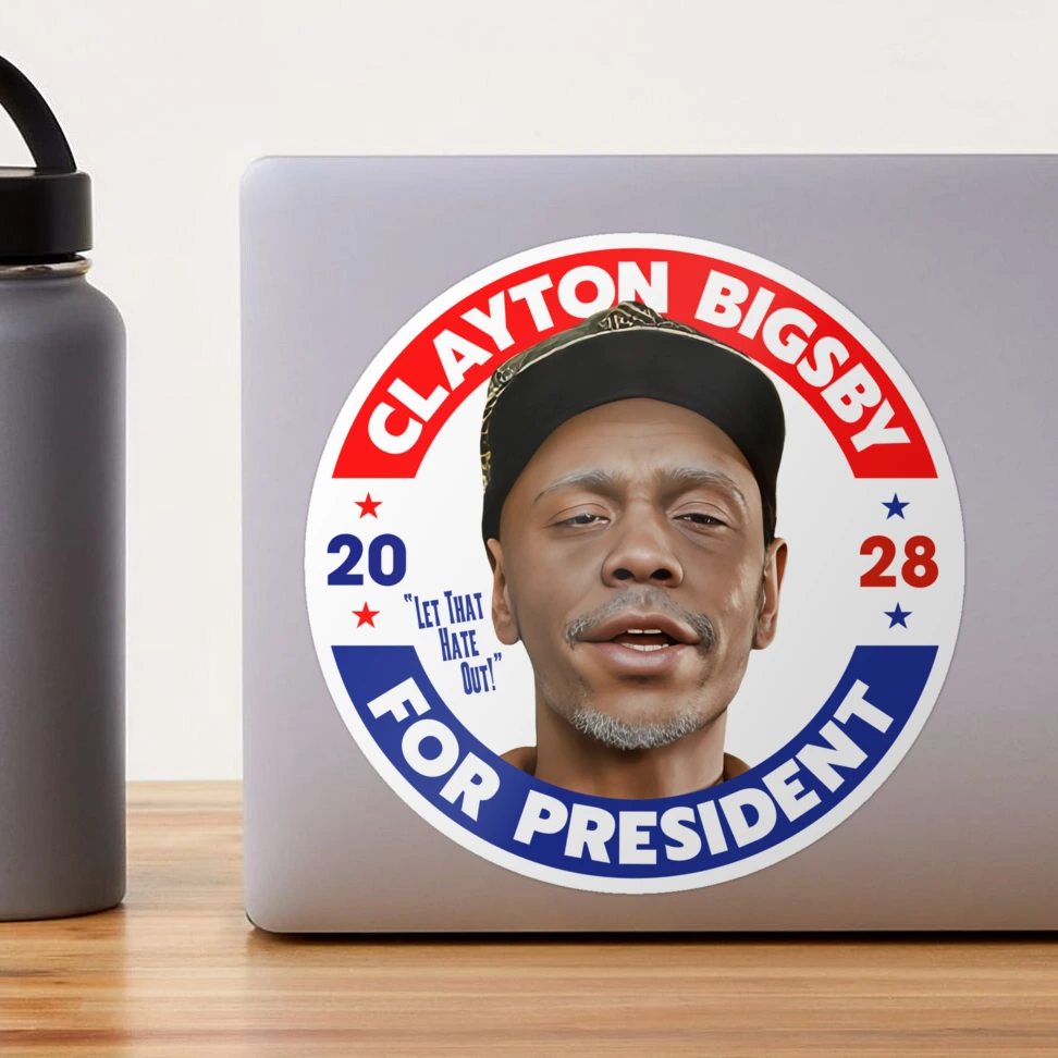 Autocollant Ou Aimant Humour Politique - Clayton Bigsby Pour Président - Rétro Drôle