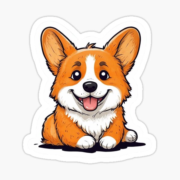 Item preview, Corgi Sticker designed and sold by melaniemaribel.