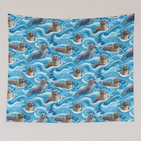 Item preview, Seal Ocean Waves Pattern designed and sold by palaco210.