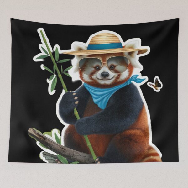 Item preview, Red panda in a hat designed and sold by DamioPolArt.