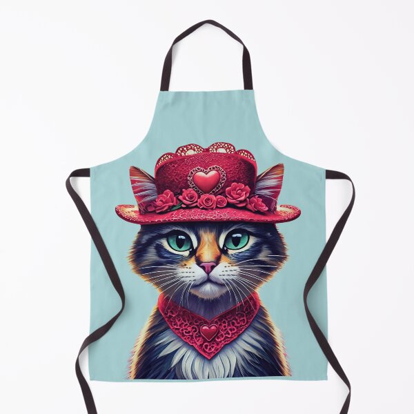 Item preview, Valentine Hat Kitty designed and sold by RedSparkles Designs.