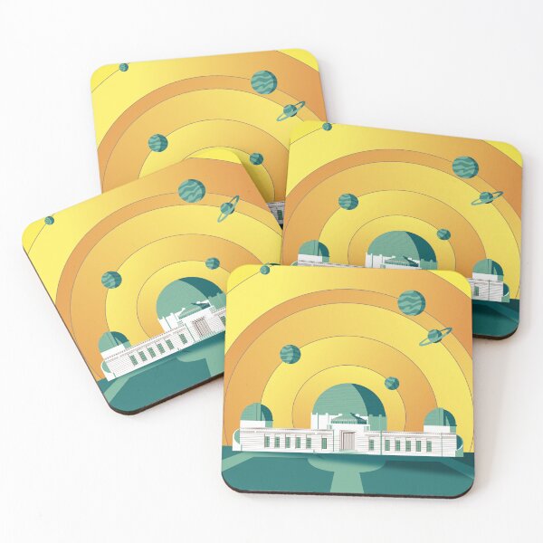 Item preview, Griffith Observatory - Green and Yellow designed and sold by Architecture Posters.