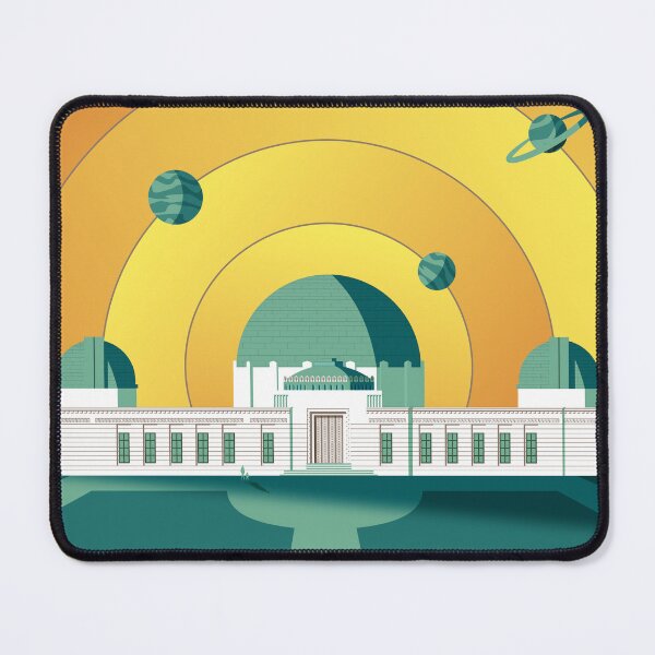 Item preview, Griffith Observatory - Green and Yellow designed and sold by Architecture Posters.