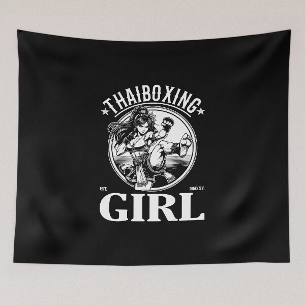 Item preview, Thaiboxing Girl – Fighting with Passion designed and sold by RetroMaritalArt.