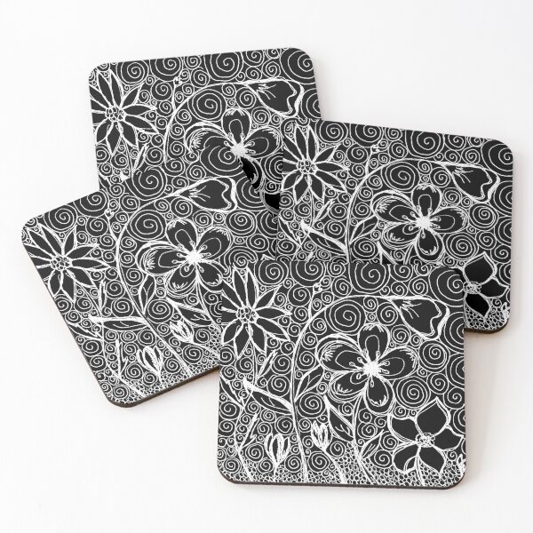 Item preview, Garden Medley 2 Black And White Drawing Art designed and sold by Sharon Cummings Art.
