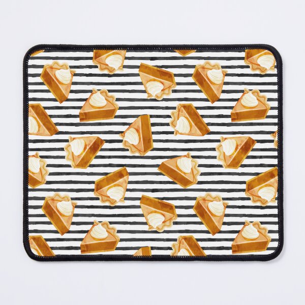 Item preview, Pumpkin Pie Slice on black stripes designed and sold by littlearrow.