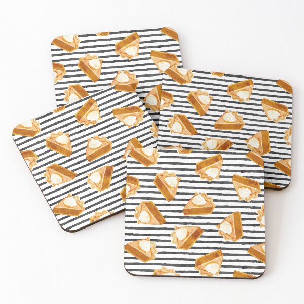Item preview, Pumpkin Pie Slice on black stripes designed and sold by littlearrow.