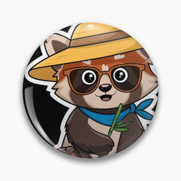Item preview, Cute Red panda in a hat designed and sold by DamioPolArt.